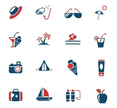 Summer icon set Stock Illustration