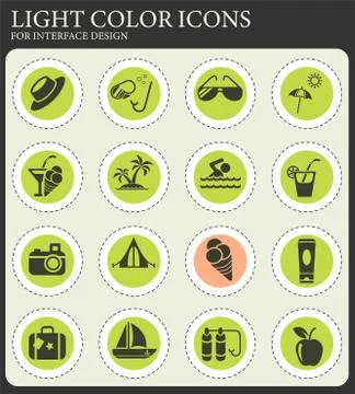 Summer icon set Stock Illustration