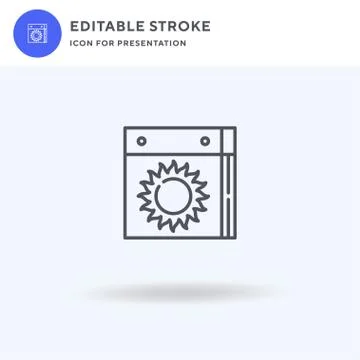 Summer icon vector, filled flat sign, solid pictogram isolated on white, logo Illustrazione stock