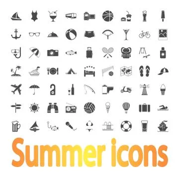 Summer Icons Stockillustratie