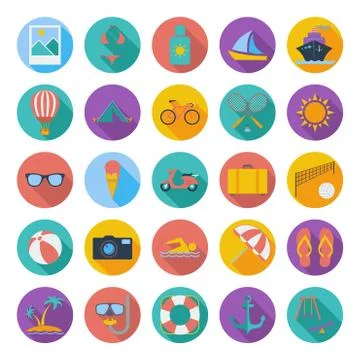 Summer Icons Illustrazione stock
