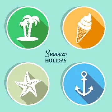 Summer icons Illustration