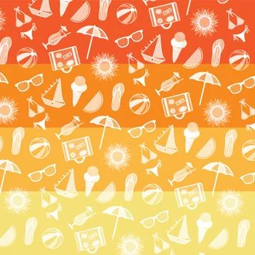 Summer icons Stock Illustration