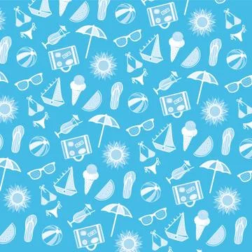 Summer icons Stock Illustration