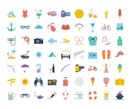 Summer Icons Illustrazione stock