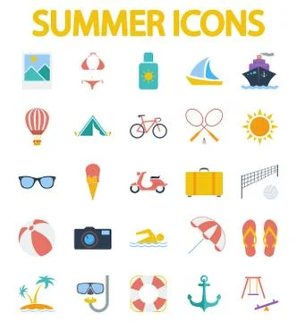 Summer Icons Stockillustratie