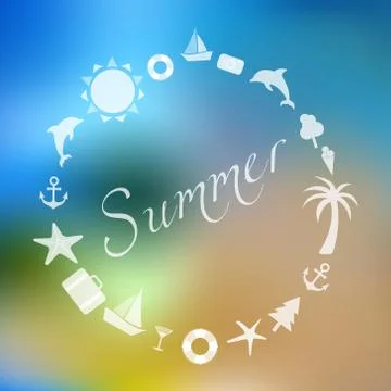 Summer icons Stock Illustration