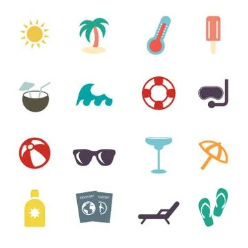 Summer icons Stock-Illustration
