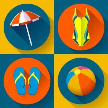Summer icons set Stock-Illustration