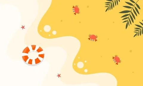 Summer illustration vector day for summer time background and summer vibes,.. Illustrazione stock