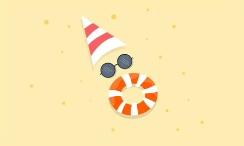 Summer illustration vector day for summer time background and summer vibes,.. 스톡 일러스트