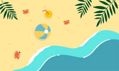 Summer illustration vector day for summer time background and summer vibes,.. Stock Illustration