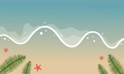 Summer illustration vector day for summer time background and summer vibes. Stock Illustration