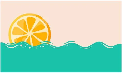Summer illustration vector day for summer time background and summer vibes Illustrazione stock
