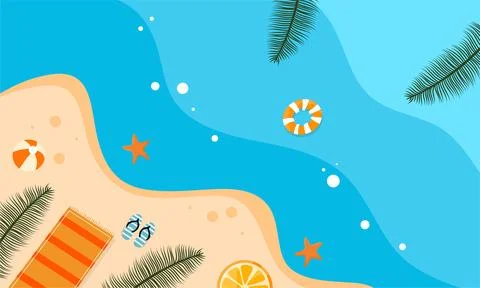 Summer illustration vector day for summer time background and summer vibes. Stock Illustration
