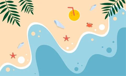 Summer illustration vector day for summer time background and summer vibes. Stock Illustration