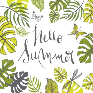 Summer illustrations background Stock Illustration