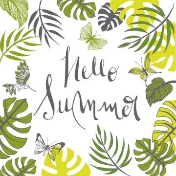 Summer illustrations background Stock Illustration