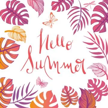 Summer illustrations background Stock Illustration