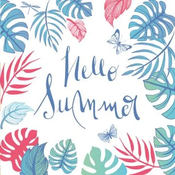 Summer illustrations background Stock Illustration