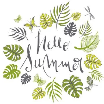 Summer illustrations background Stock Illustration