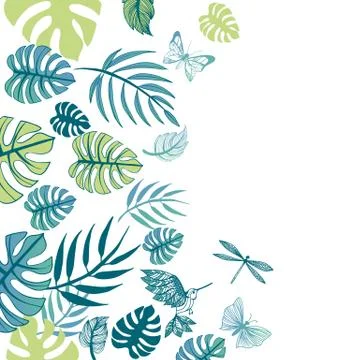 Summer illustrations background Stock Illustration