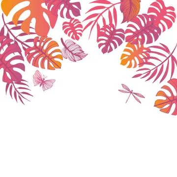 Summer illustrations background Stock Illustration