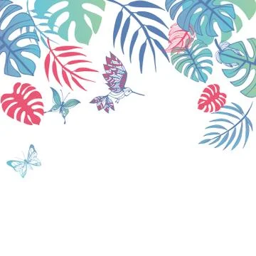 Summer illustrations background Stock Illustration