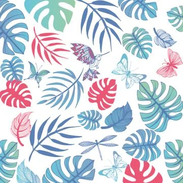 Summer illustrations background Stock Illustration