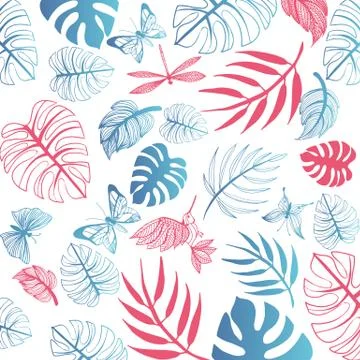 Summer illustrations background Stock Illustration