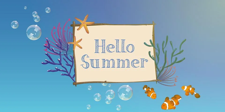 Summer illustrations doodles Stock Illustration