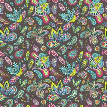 Summer Indiam Pattern Stock Illustration