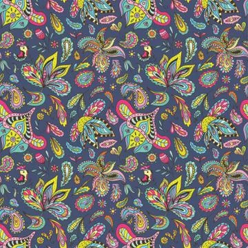 Summer Indian Pattern Stock Illustration