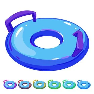 Summer inflatable ring cartoon vector graphic Stock Illustration