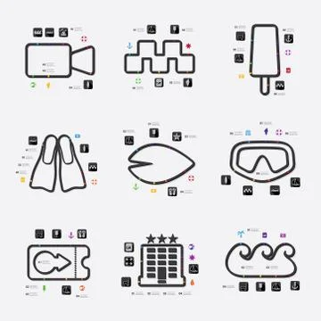 Summer infographic Stock Illustration