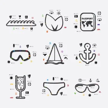 Summer infographic Stock Illustration