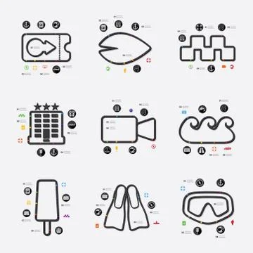 Summer infographic Stock Illustration