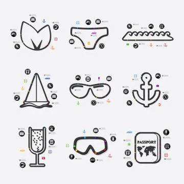 Summer infographic Stock Illustration