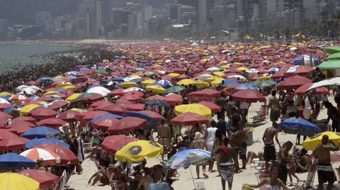 Summer in Ipanema Beach Stock Footage 51297778
