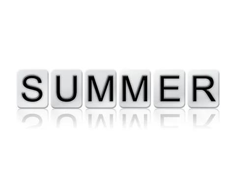 Summer Isolated Tiled Letters Concept and Theme Stock Illustration