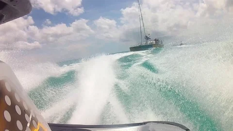 Summer Jet ski watersports fun Stock Footage 88569975