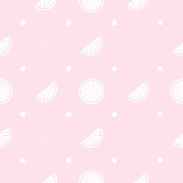 Summer juicy print.. Seamless pattern with Monochrome Citrus Slices vector il Stock Illustration
