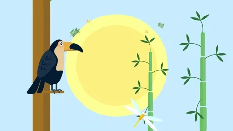 Summer Jungle animation background for motion graphics Stock Footage 149820756