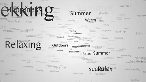 SUMMER Keywords Animation, Background, Loop Vidéo 248520343