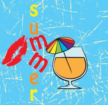 Summer kiss Stock Illustration