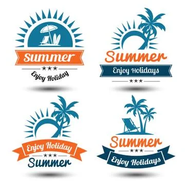 Summer label 2 Stock Illustration
