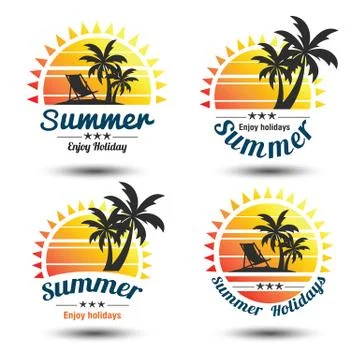 Summer label 2 Stock Illustration