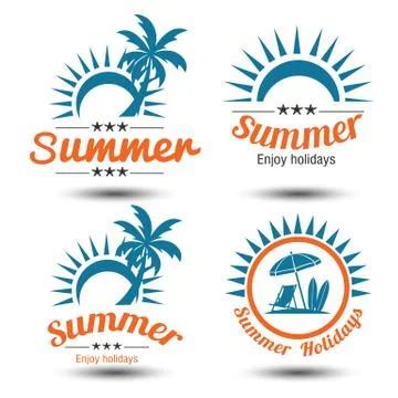 Summer label Stock Illustration