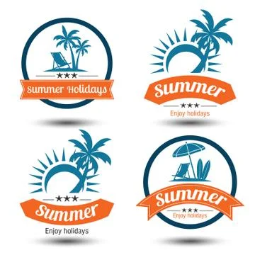 Summer label Stock Illustration