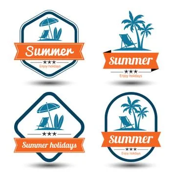 Summer label Stock Illustration